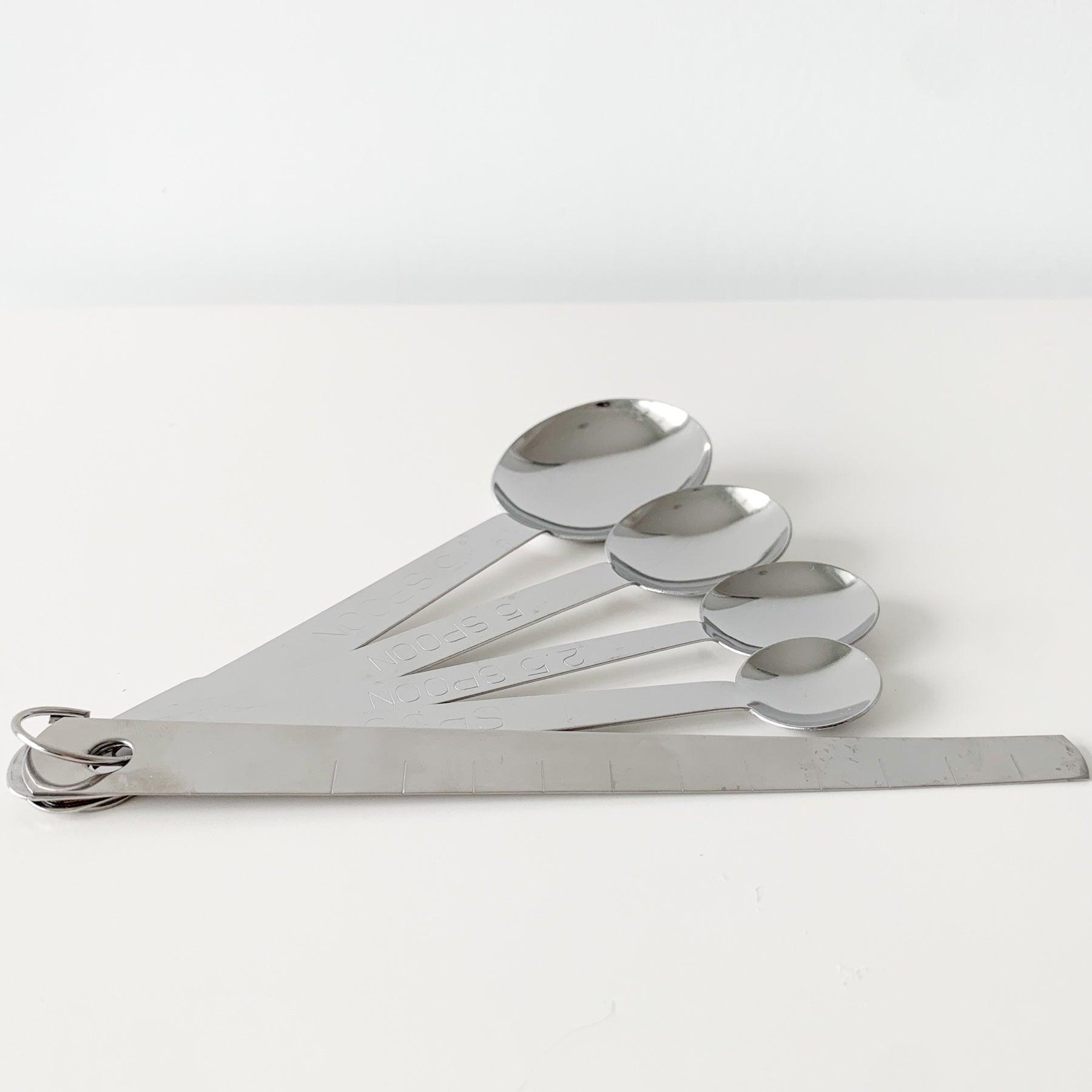 Stainless Steel Measuring Spoons with Surikiri. - Nagamochi Shop