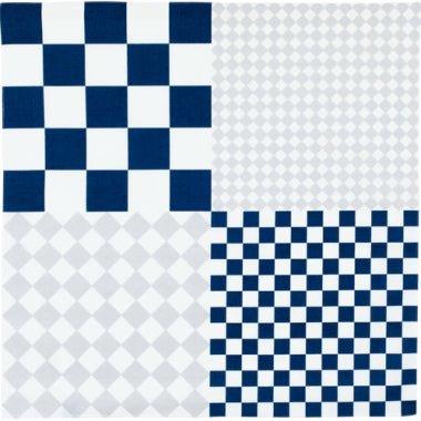 Traditional Furoshiki (Checker Navy) - Nagamochi Shop