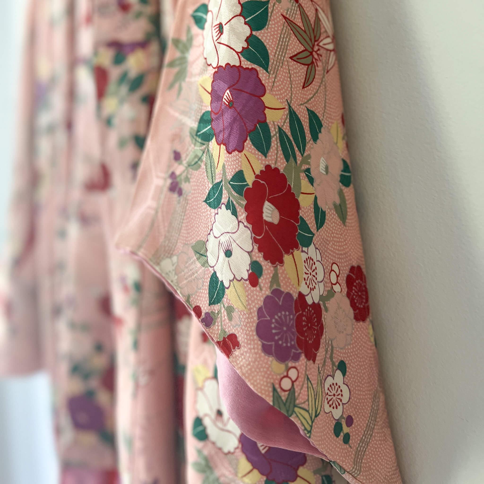 Vintage Autumn Floral Kimono - Nagamochi Shop
