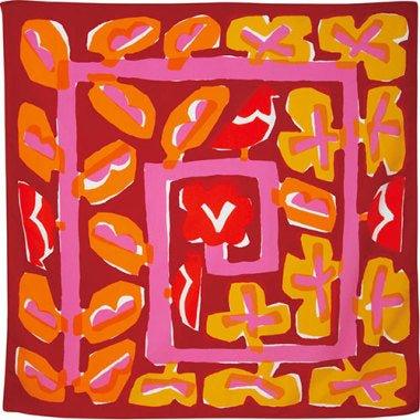 Water-Repellent Art Furoshiki (Flower Bed Red) 100 x 100 cm - Nagamochi Shop