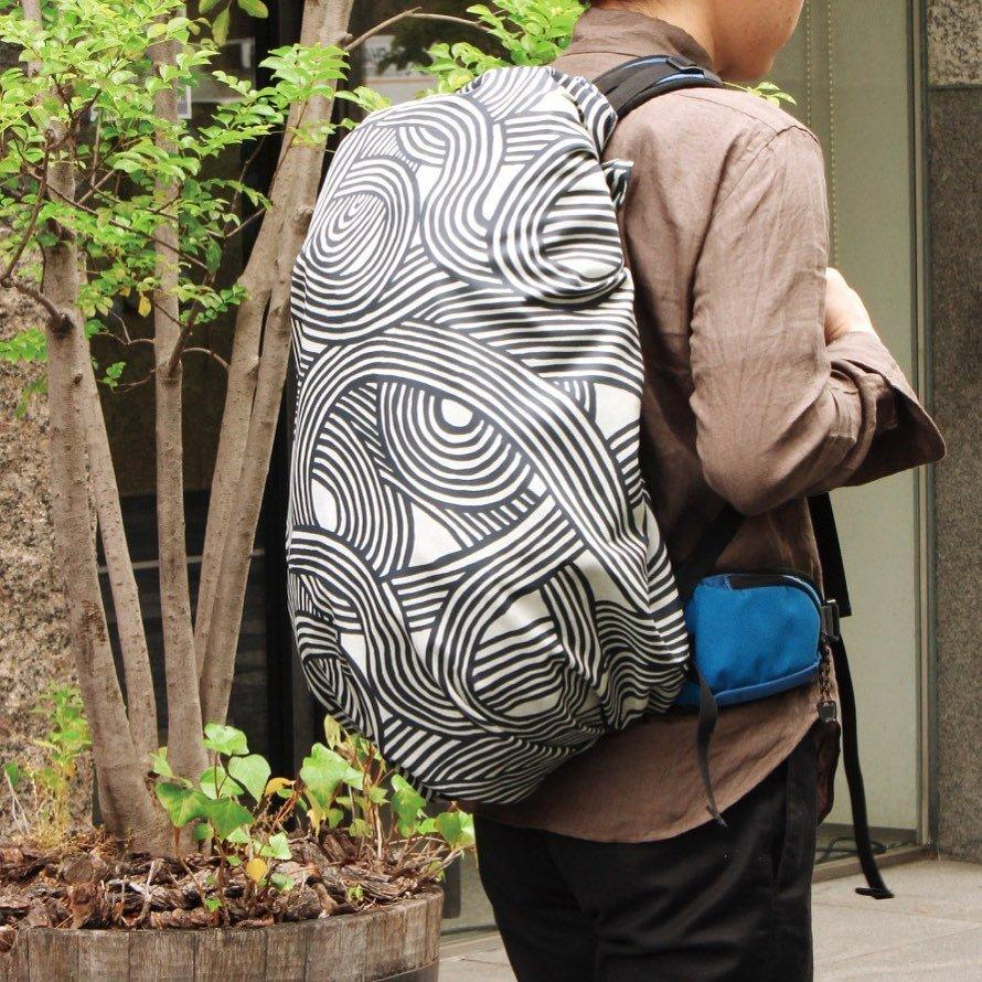 Water-repellent Art Furoshiki (Knot Khaki) 100 x 100cm - Nagamochi Shop