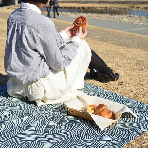 Water-repellent Art Furoshiki (Knot Khaki) 100 x 100cm - Nagamochi Shop