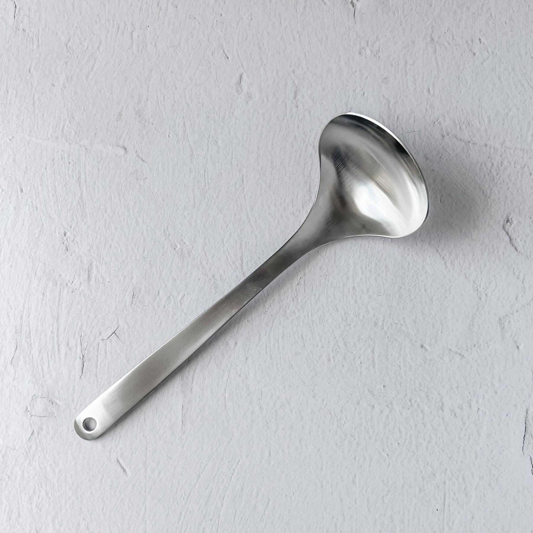 Yanagi Sori Stainless Kitchen Ladle - Nagamochi Shop