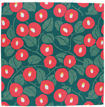 Load image into Gallery viewer, Camellia Green by Yumeji Takehisa  / Water-repellent Art Furoshiki 100 x 100cm
