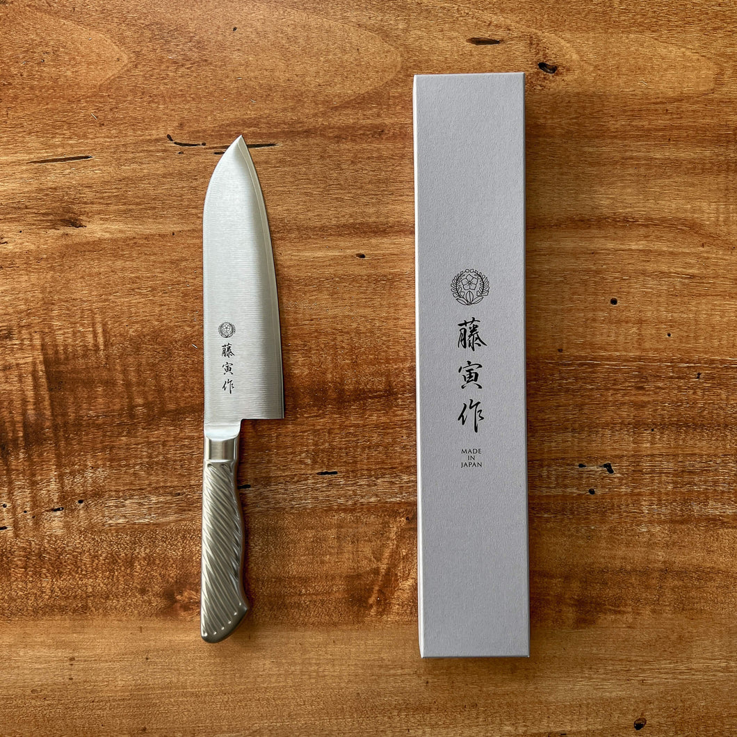 Cobalt Metal Santoku Knife 170mm - TOJIRO PRO DP  ( Japanese Kitchen Knife )