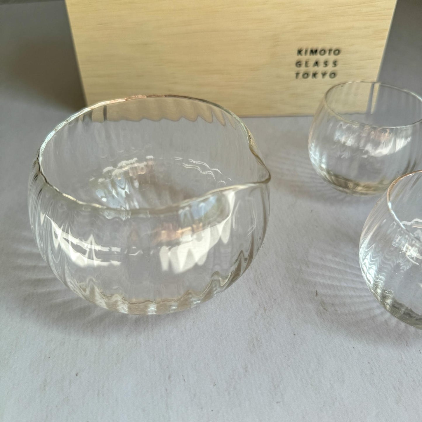 Japanese Glass Sake Set "Mai" | Made in Tokyo Japan