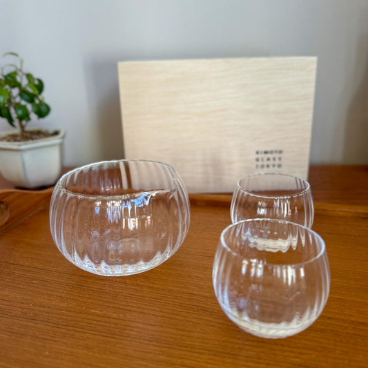 Japanese Glass Sake Set "Mai" | Made in Tokyo Japan