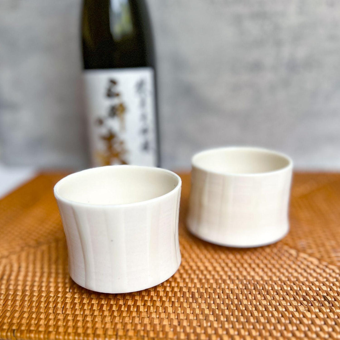 Local Handmade Stackable Tea Cup : Lustrous Streaks - Nagamochi Shop