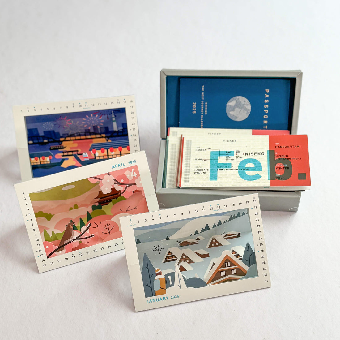 The Next Journey Japan Trip Pop-Up Desk Calendar - Nagamochi Shop