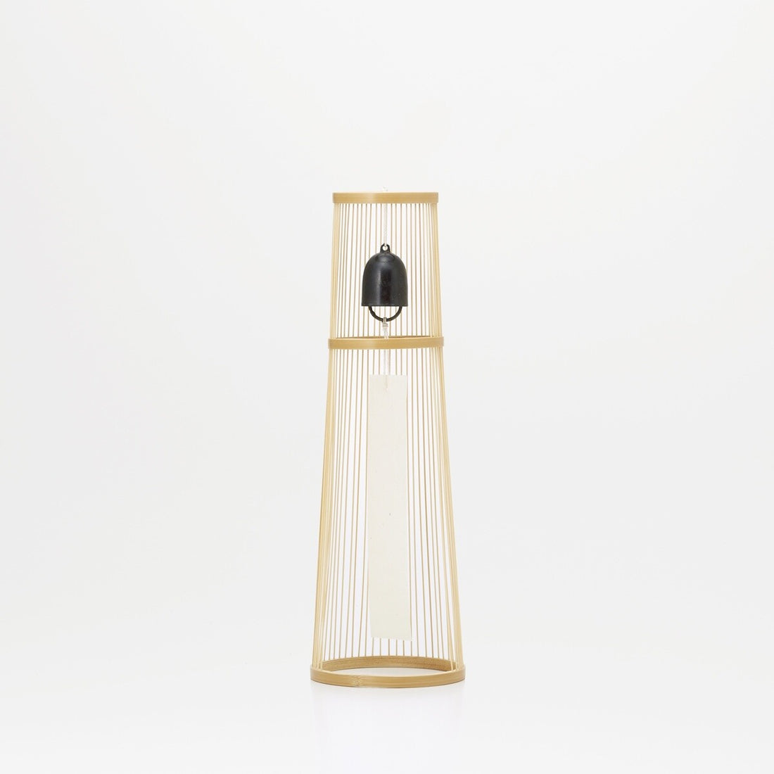 Japanese Brass Furin Wind Chime with Bamboo Stand