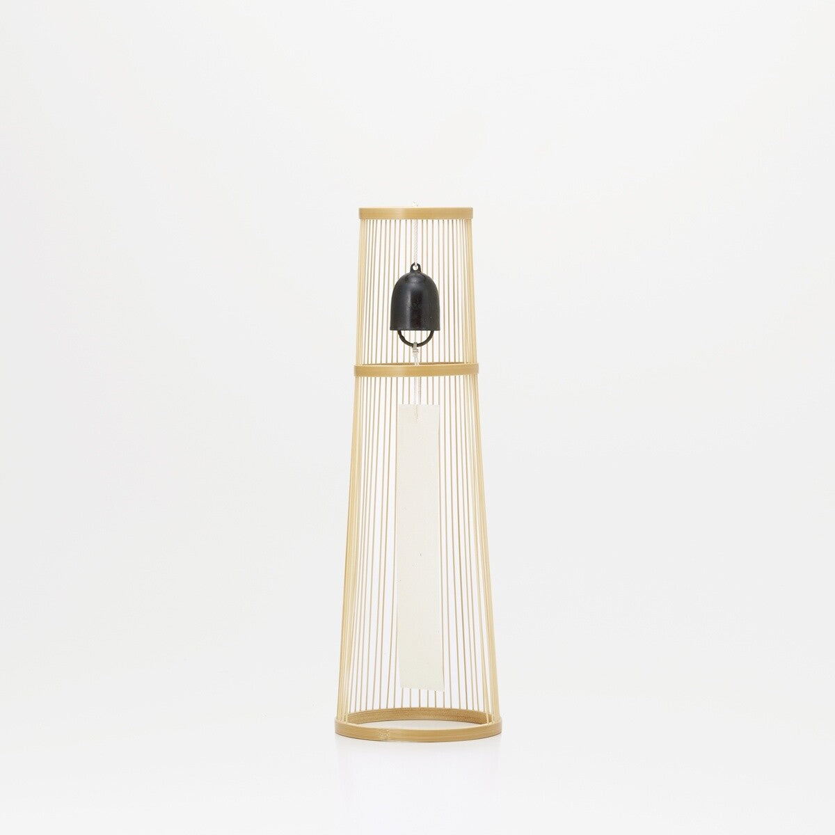 Japanese Brass Furin Wind Chime with Bamboo Stand
