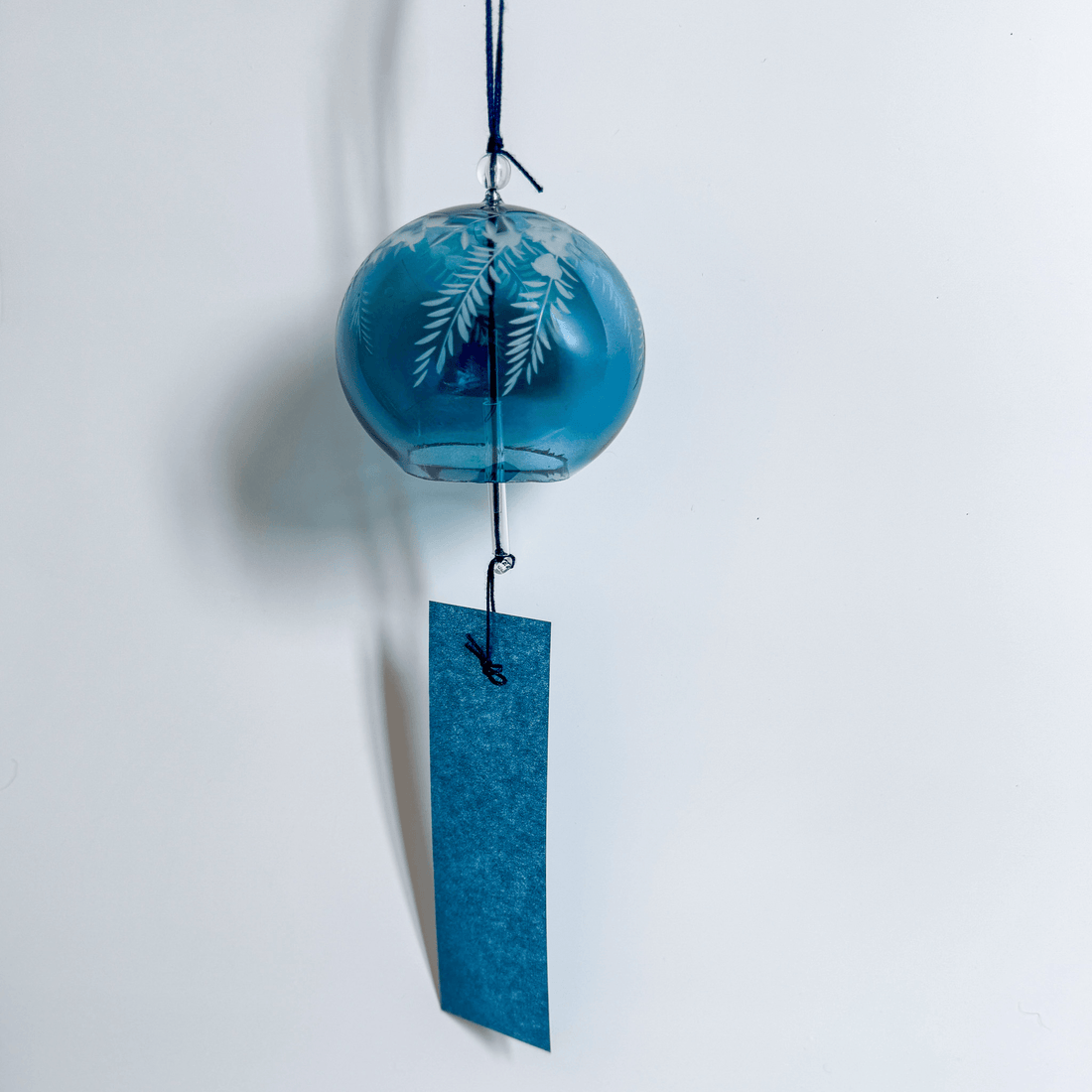 Edo Kiriko Wind Chime in Deep Blue