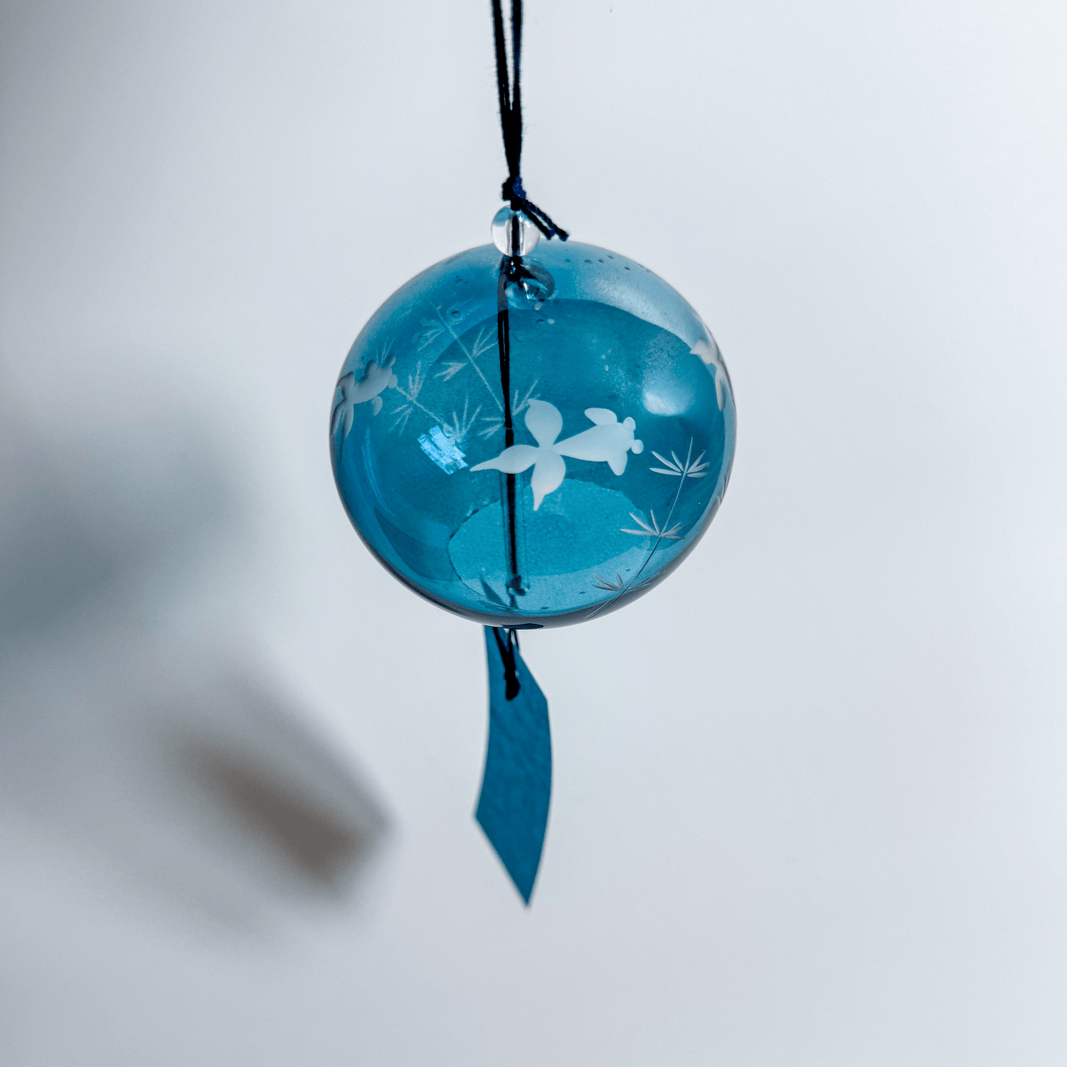 Edo Kiriko Wind Chime in Deep Blue
