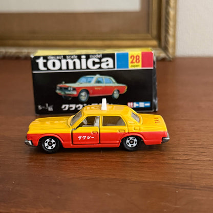 Vintage Tomica No. 28 Toyota Crown Taxi | 2000 Black Box Reissue