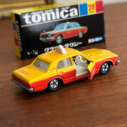 Vintage Tomica No. 28 Toyota Crown Taxi | 2000 Black Box Reissue