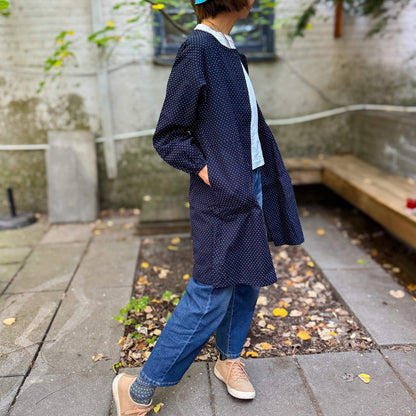 Modern Japanese Kappogi Smock Tunic – Made with Kurume Woven Fabric