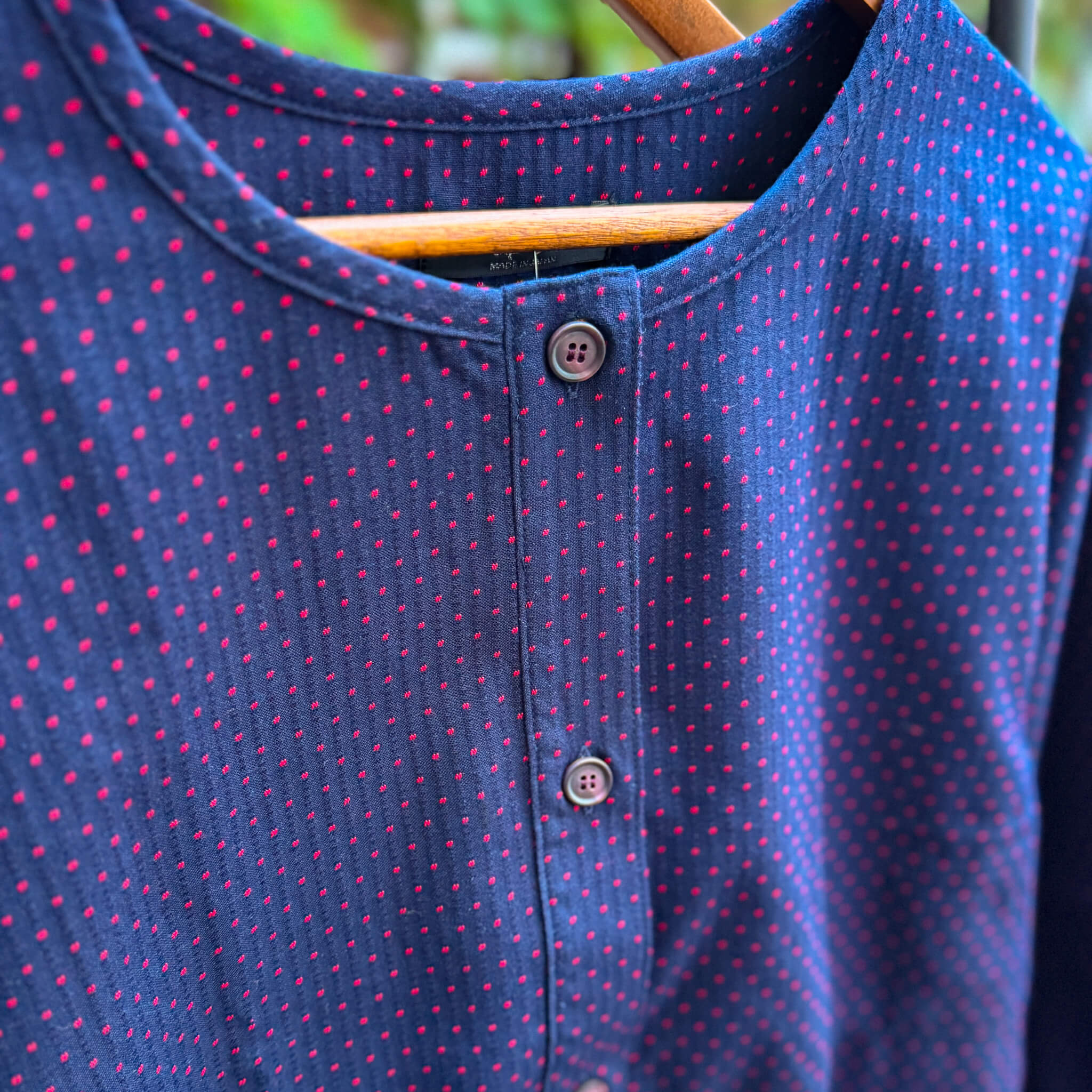 Modern Japanese Kappogi Smock Tunic – Made with Kurume Woven Fabric