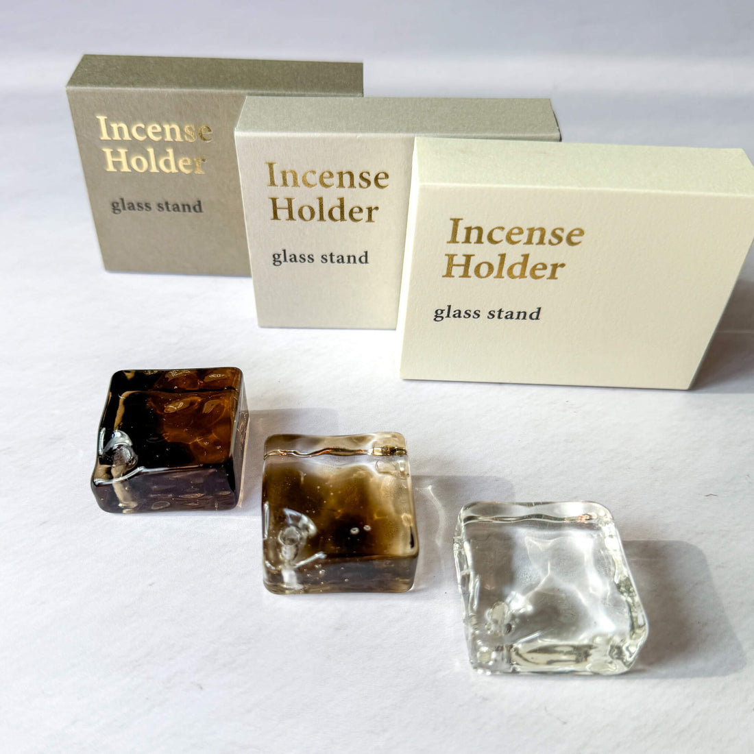 Square Glass Incense Holder