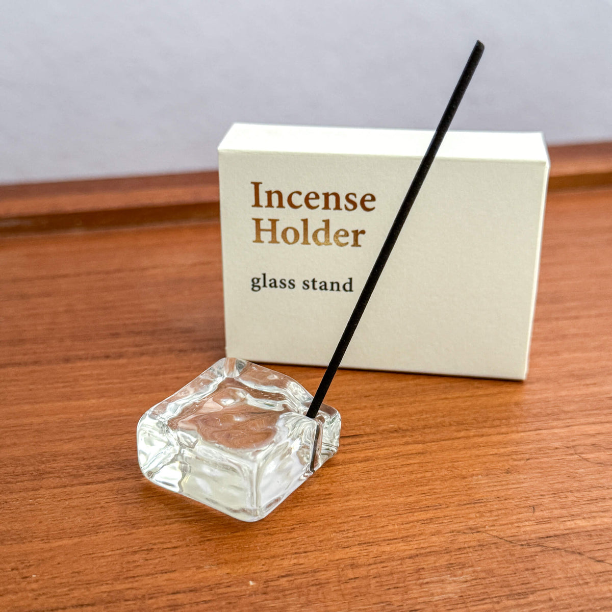 Square Glass Incense Holder