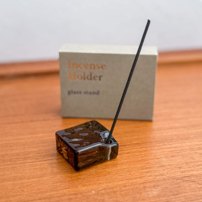 Square Glass Incense Holder