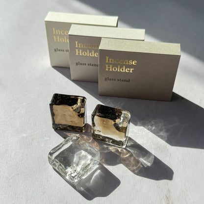 Square Glass Incense Holder
