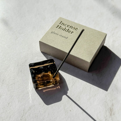Square Glass Incense Holder