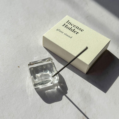 Square Glass Incense Holder