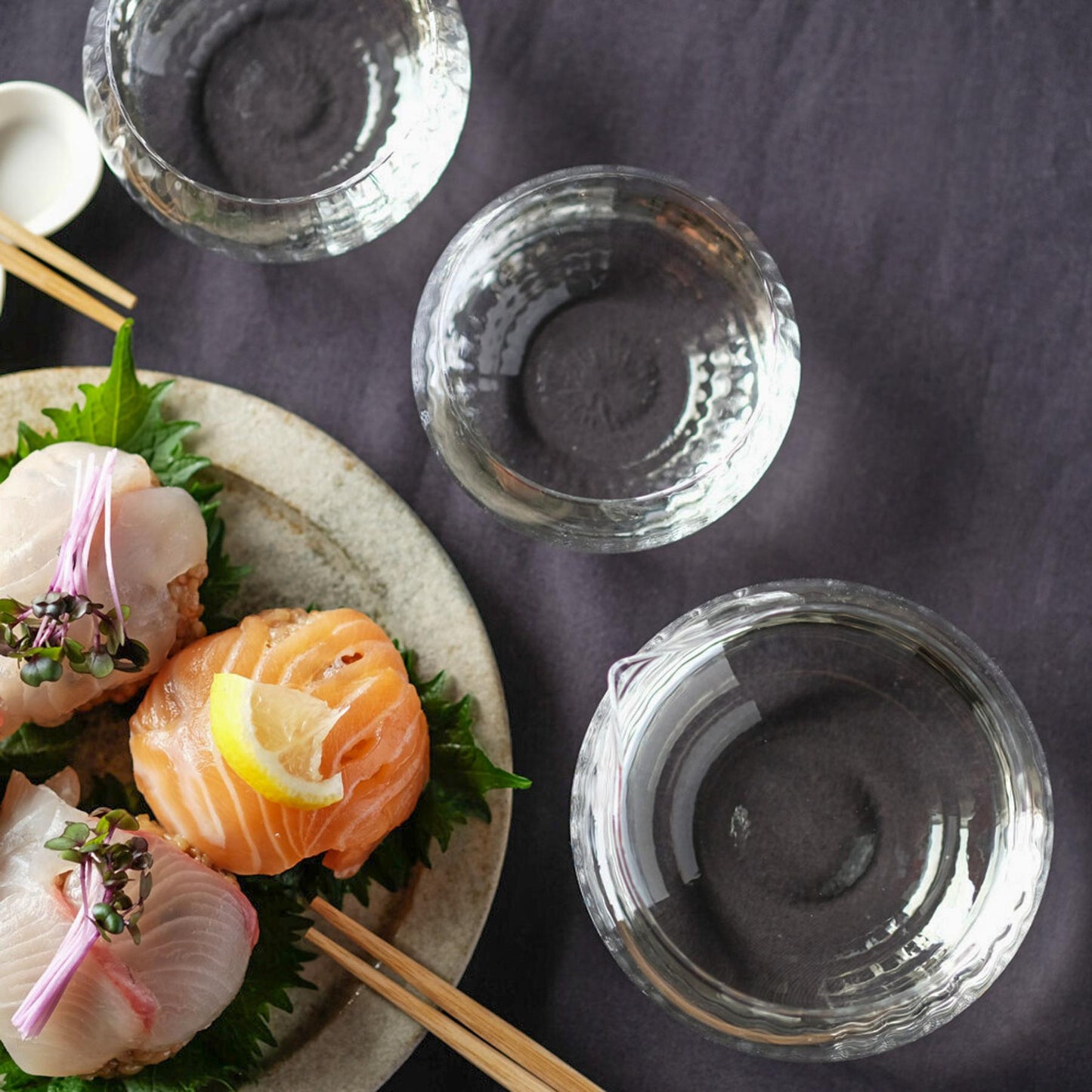 Japanese Glass Sake Set "Mai" | Made in Tokyo Japan