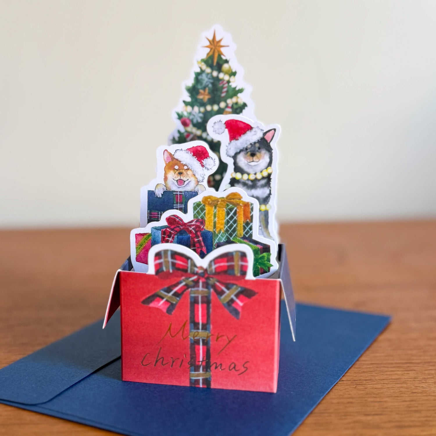 Christmas Shiba Inu Pop-Up Card