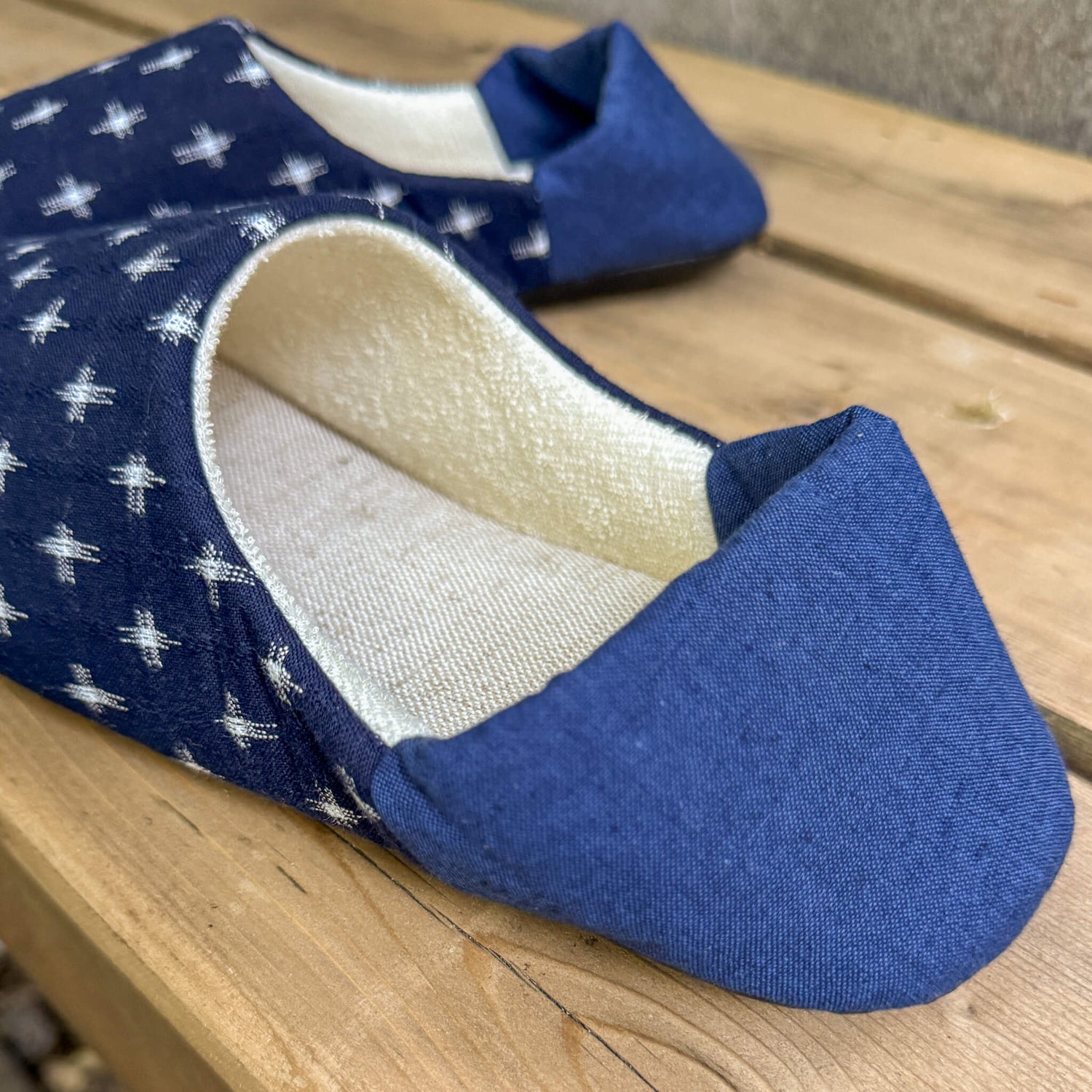 Kurume Fabric Room Slippers (24–26 cm) | Babouche Style