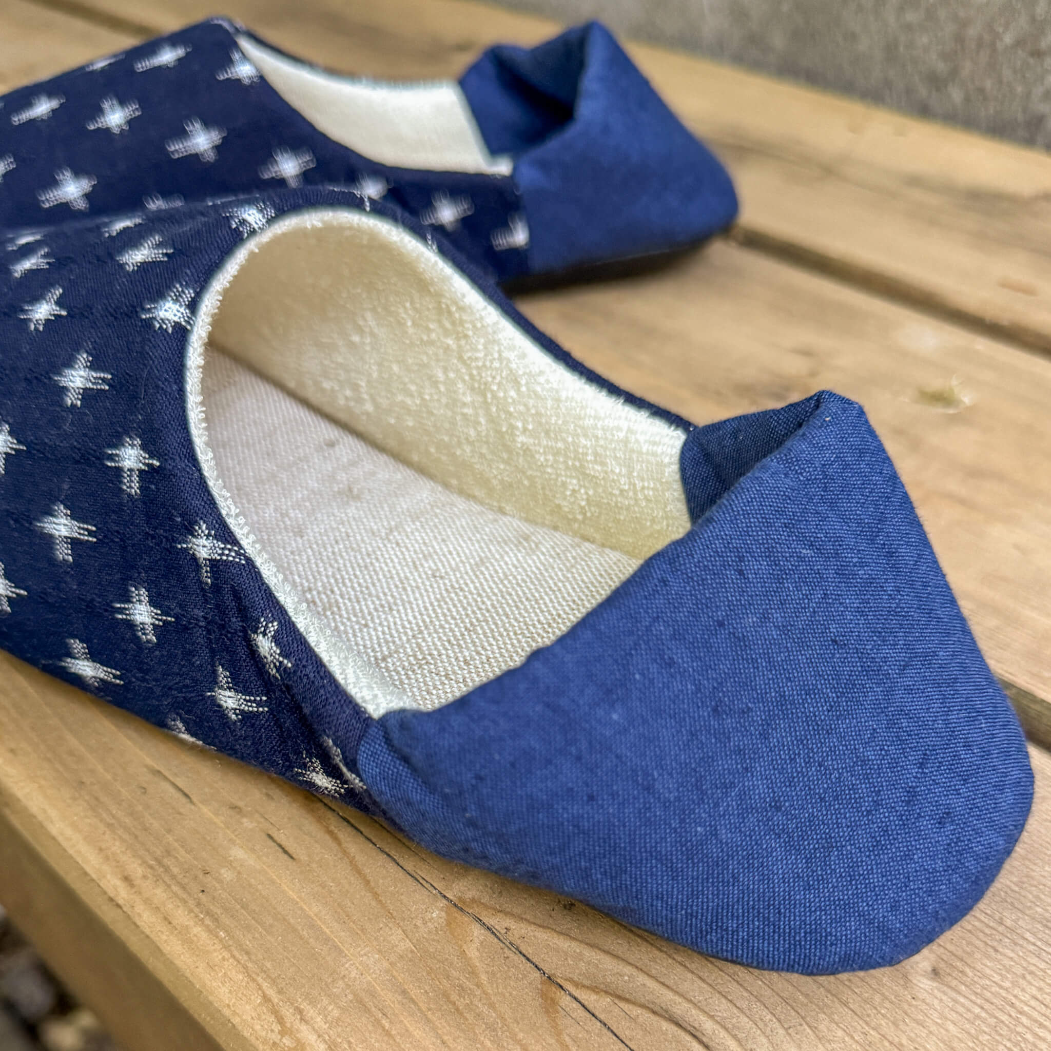 Kurume Fabric Room Slippers (24–26 cm) | Babouche Style