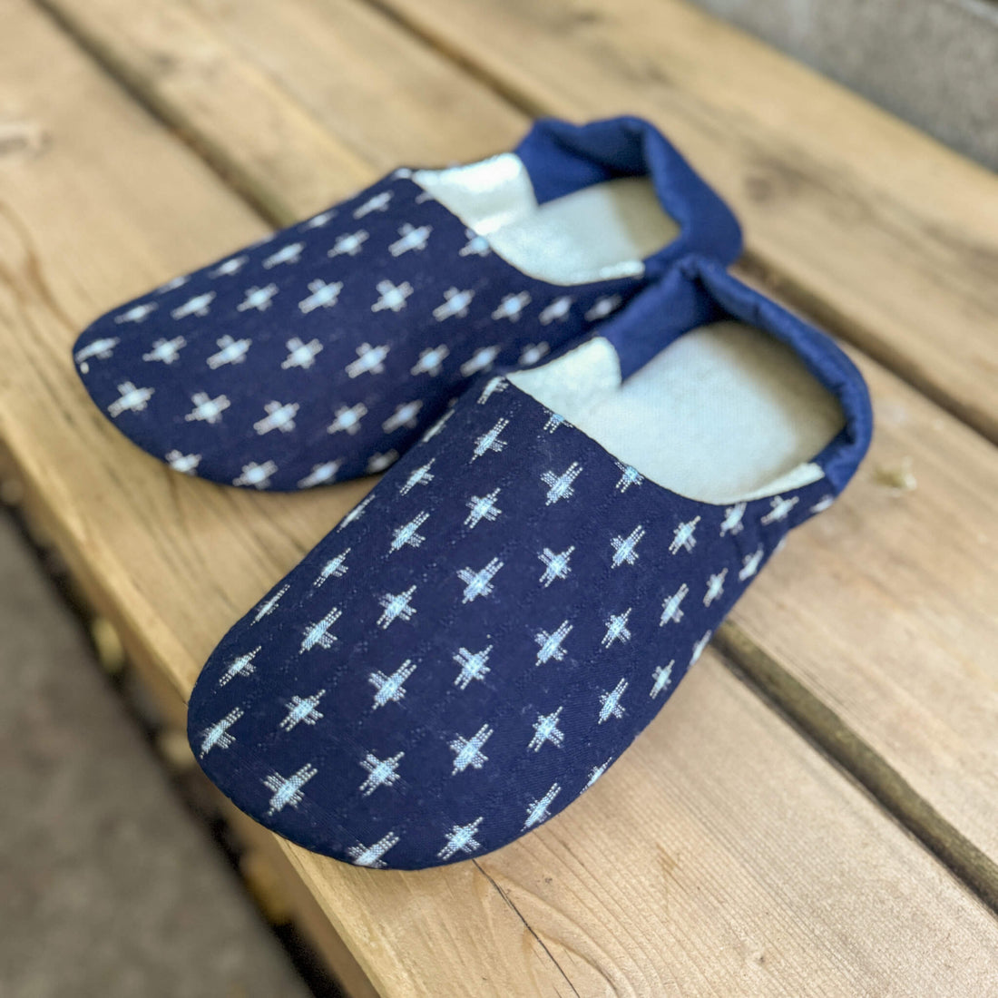 Kurume Fabric Room Slippers (24–26 cm) | Babouche Style