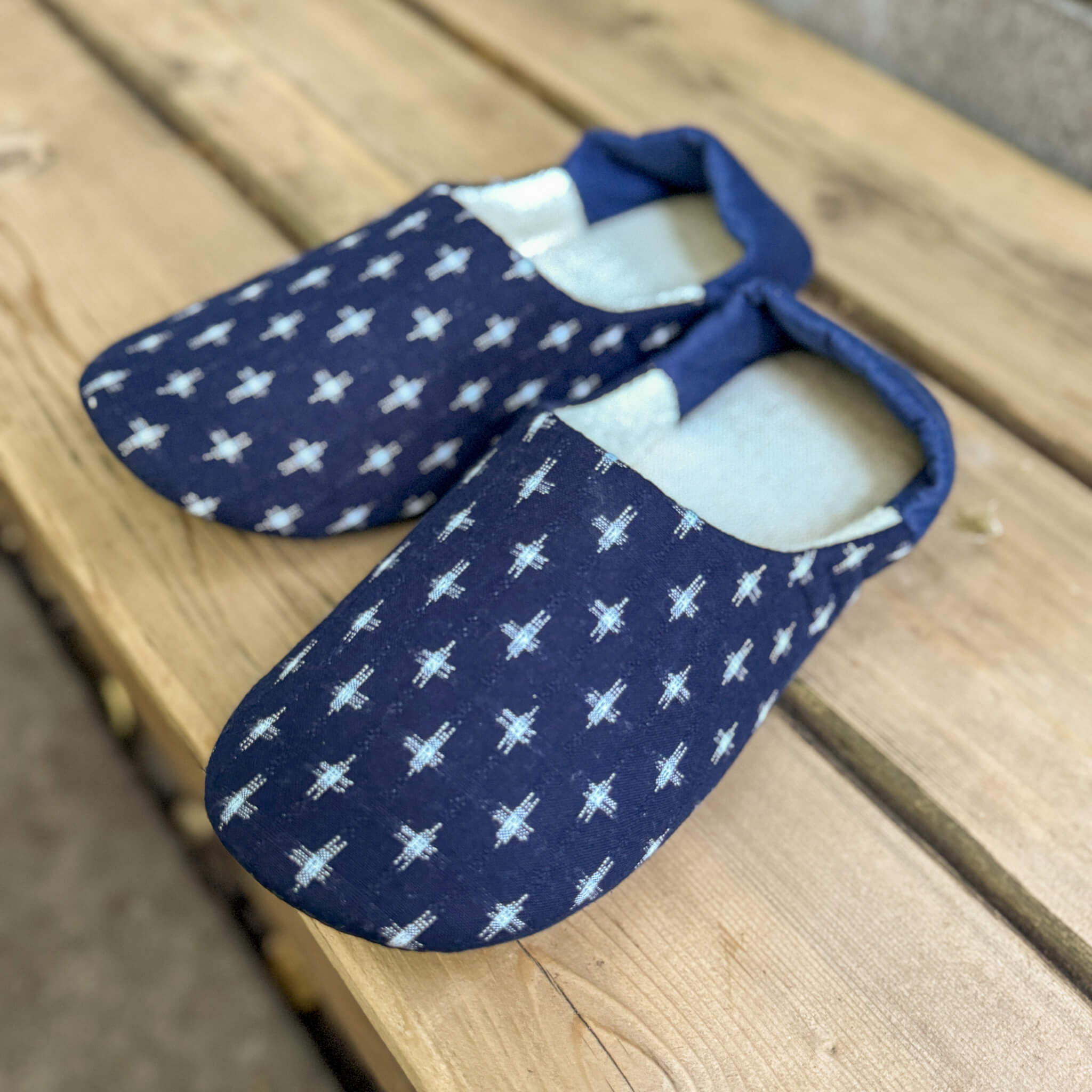 Kurume Fabric Room Slippers (24–26 cm) | Babouche Style