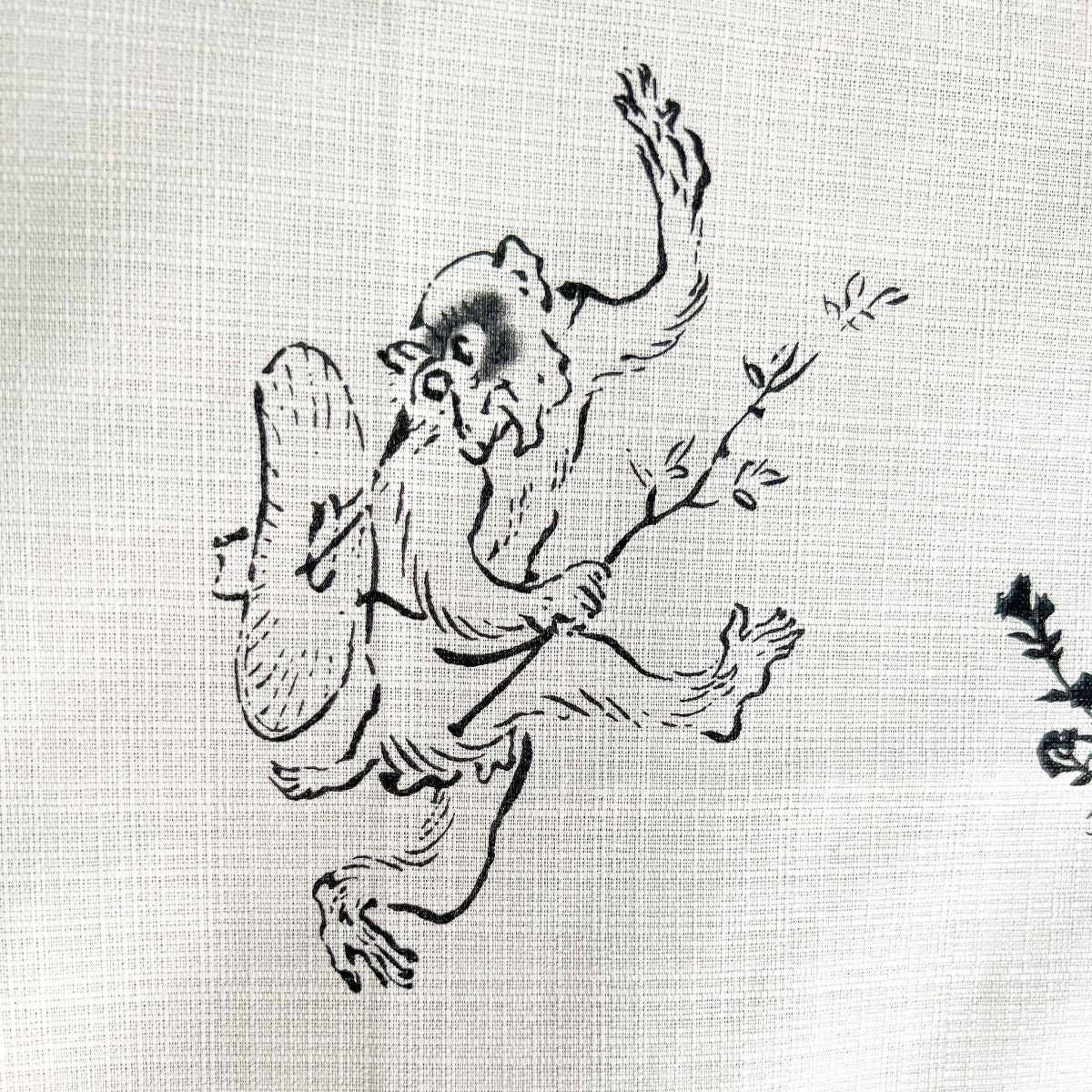 100% Organic Cotton Art Furoshiki 68x68cm [Choju giga (Japanese Old Manga Paint) ]Nagamochi Shop