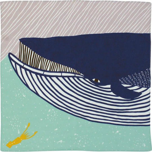 Art Furoshiki 50x50cm (Blue Whale)Nagamochi Shop
