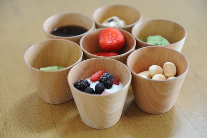Handmade Wood Soba Choko Cup (Ishikawa Japan)Nagamochi Shop