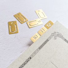 Load image into Gallery viewer, Solid Brass Number Paper ClipNagamochi Shop
