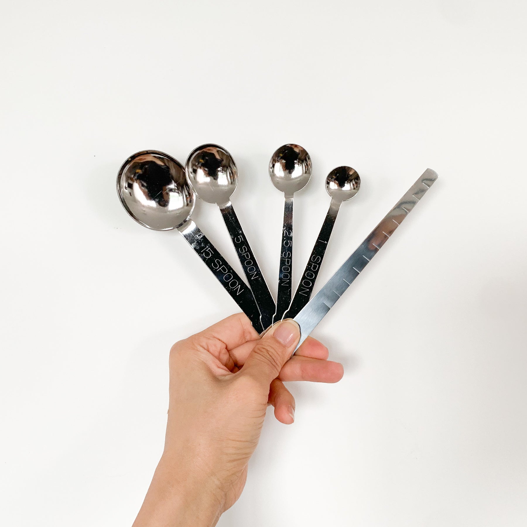 Stainless Steel Measuring Spoons with Surikiri.cookwareNagamochi Shop