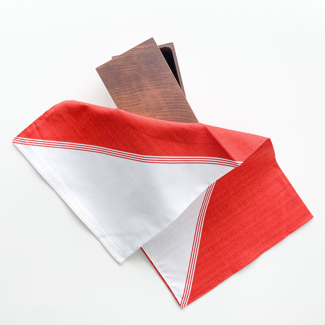 Traditional Furoshiki [Diagonal Bicolor Red] 50 x 50cmFuroshikiNagamochi Shop