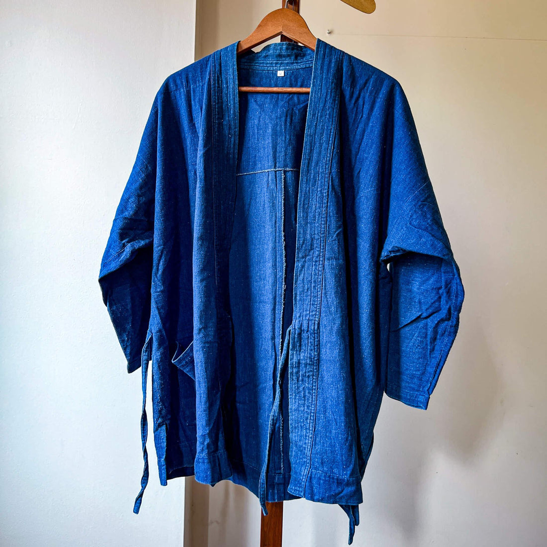 Used Indigo Dyed Cotton Samue Jacket - Nagamochi Shop