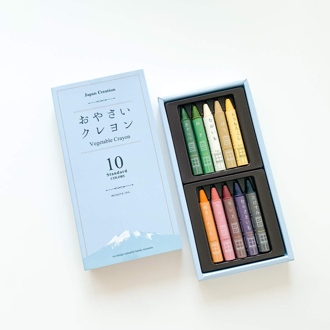 Veggie Crayon - Plant Made Vegan Crayons/ Non Toxic for Toddlers - Nagamochi Shop