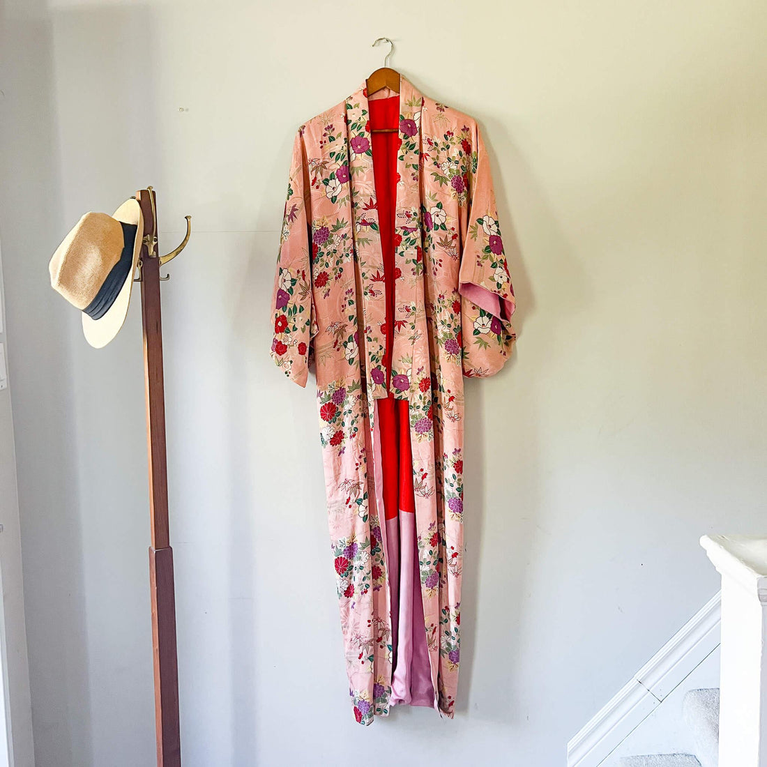 Vintage Autumn Floral Kimono - Nagamochi Shop