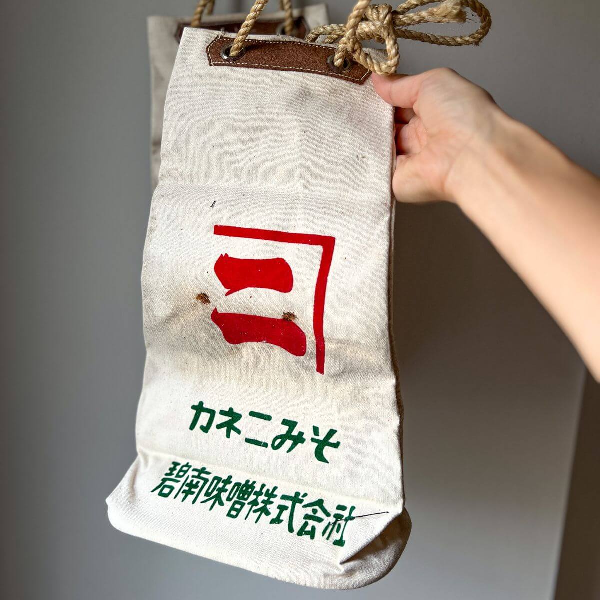 Vintage Japanese Soy Sauce Bottle Bag