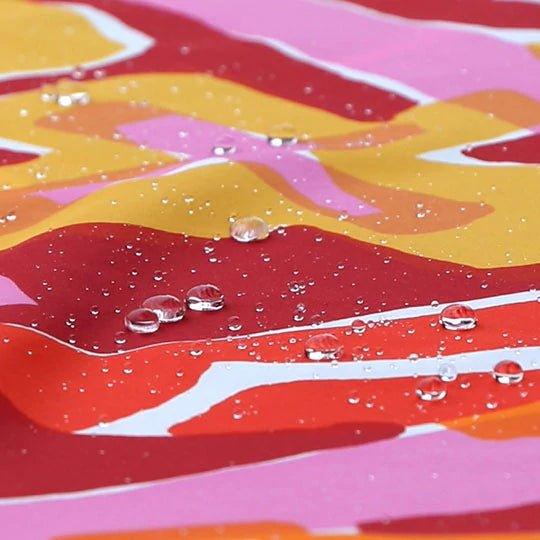 Water-Repellent Art Furoshiki (Flower Bed Red) 100 x 100 cm - Nagamochi Shop