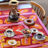 Water-Repellent Art Furoshiki (Flower Bed Red) 100 x 100 cm - Nagamochi Shop