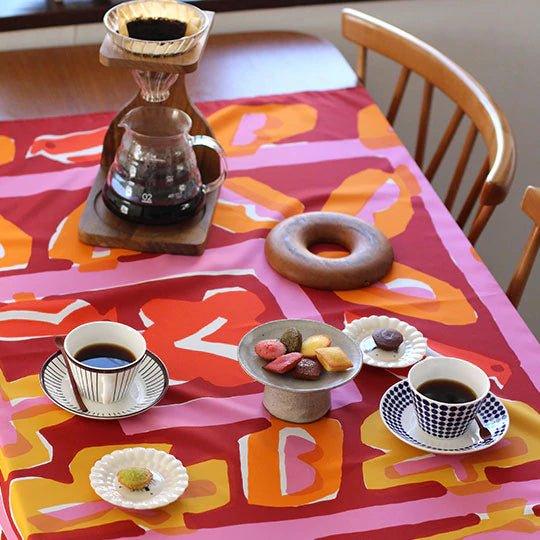 Water-Repellent Art Furoshiki (Flower Bed Red) 100 x 100 cm - Nagamochi Shop